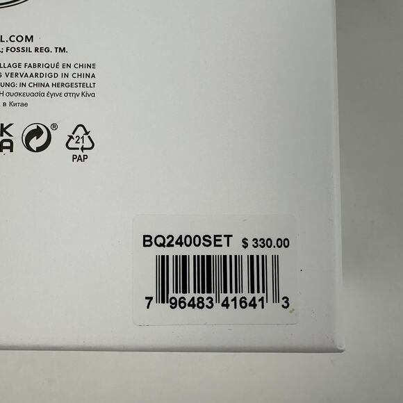 Fossil Couple Set His and Her Chronograph Gold-Tone Watch Gift Set BQ2400SET - Picture 8 of 10